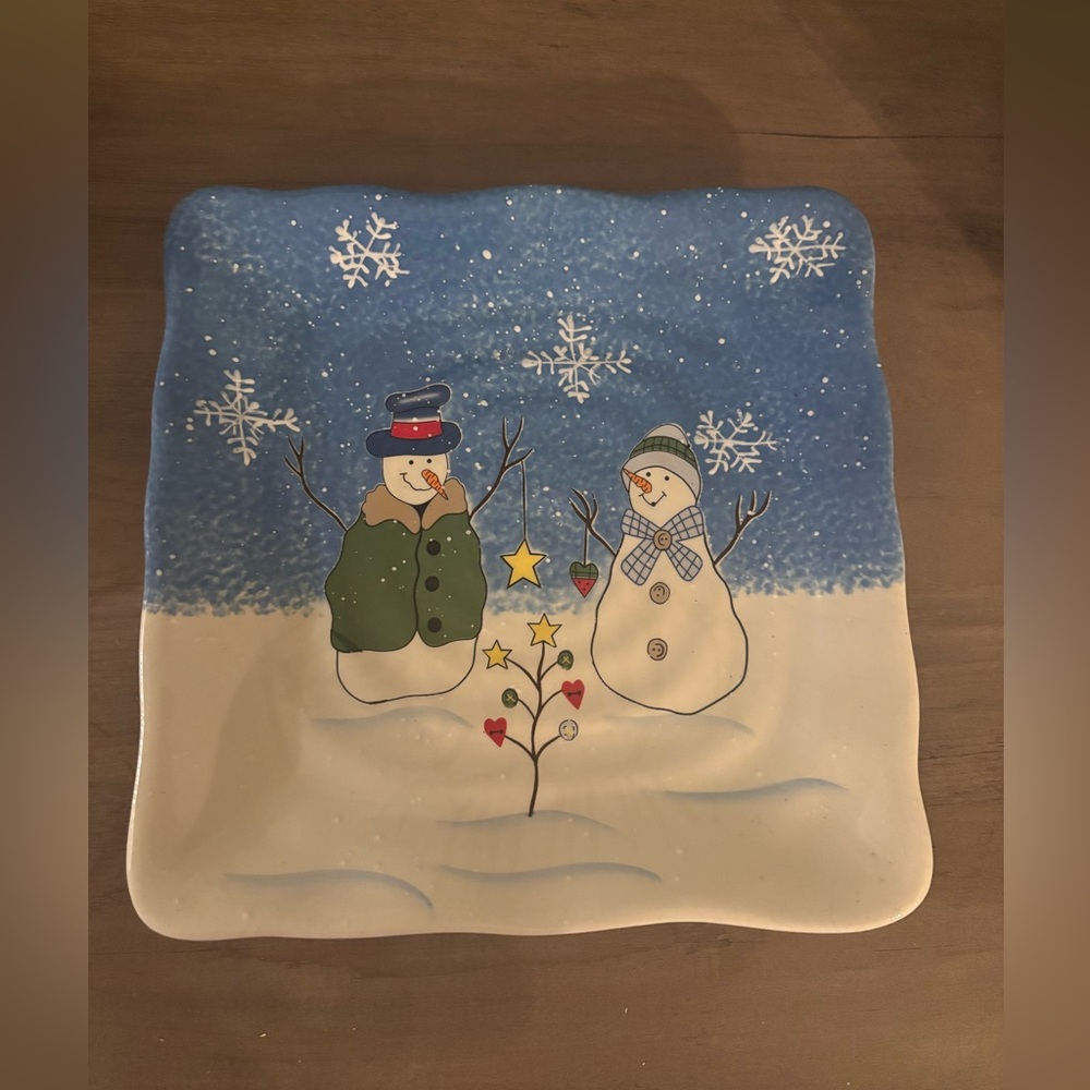 Vintage St. Nicholas Square Button Up Plate
